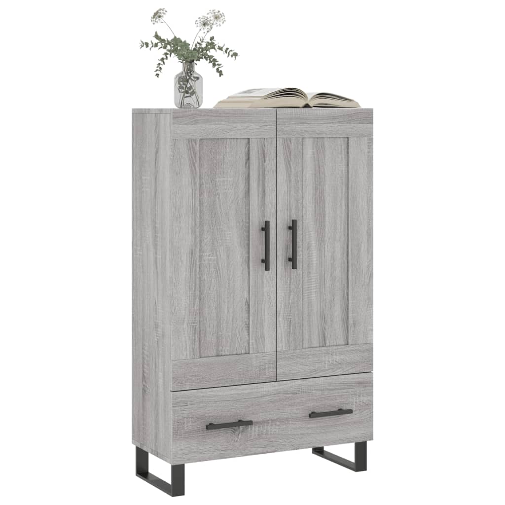 skab 69,5x31x115 cm konstrueret træ grå sonoma-eg