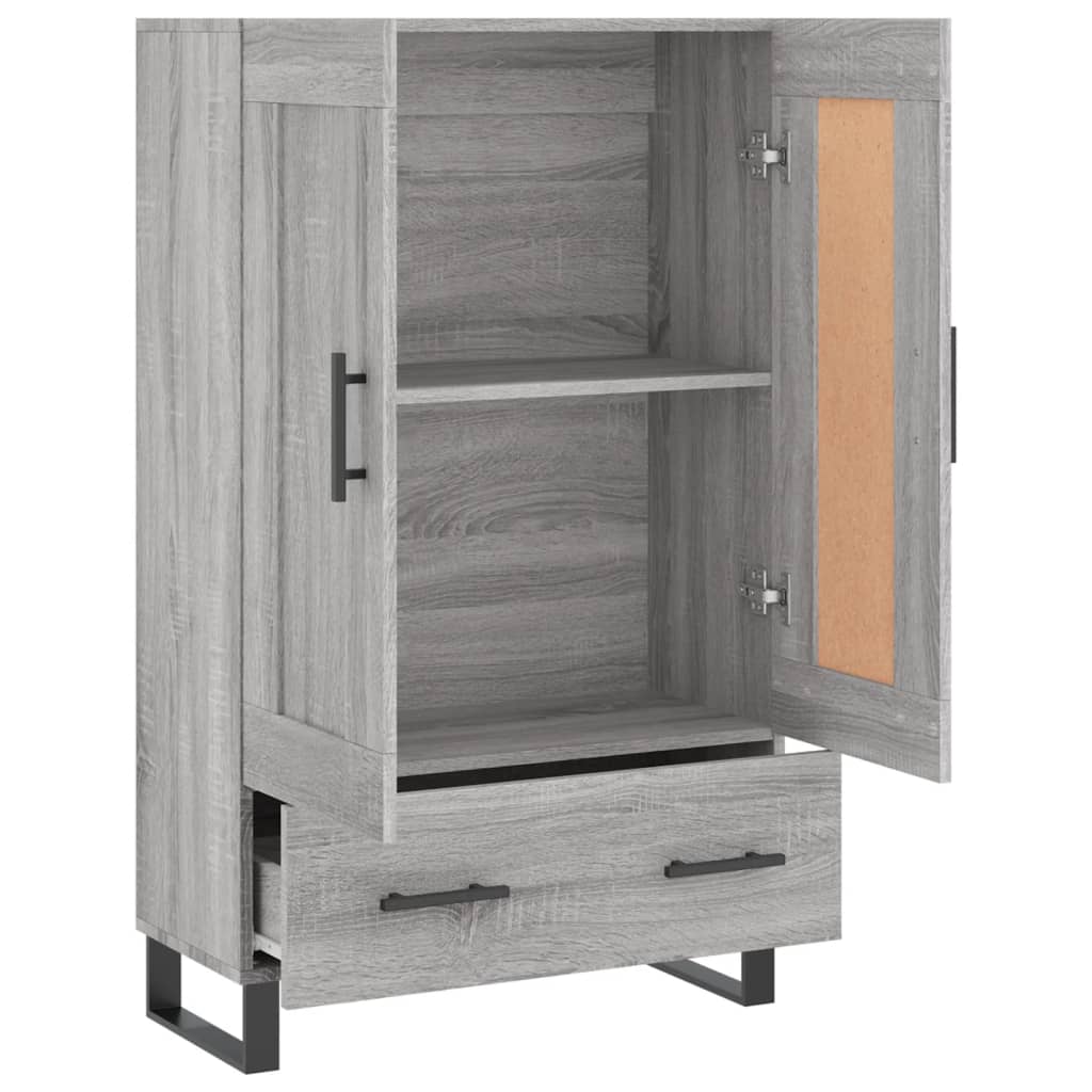 skab 69,5x31x115 cm konstrueret træ grå sonoma-eg