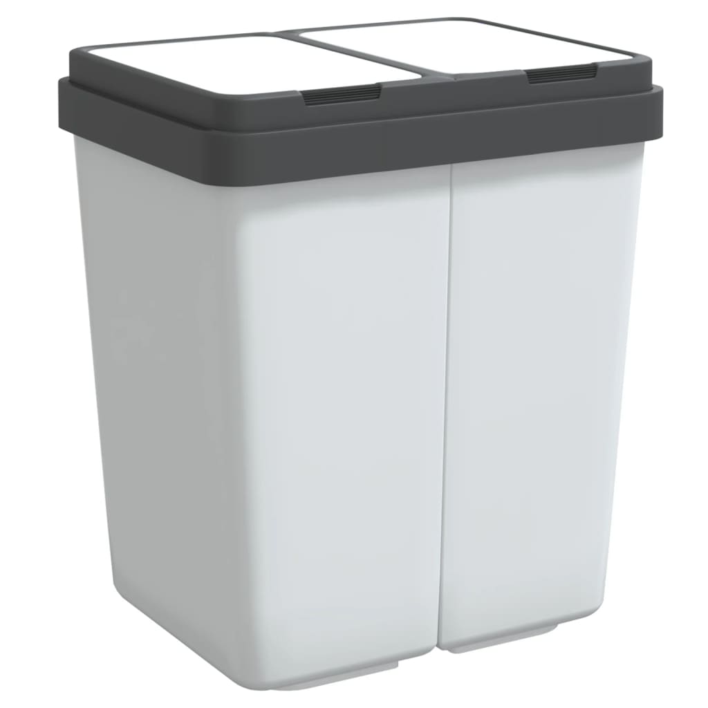 dobbelt affaldsspand 2x25 l hvid
