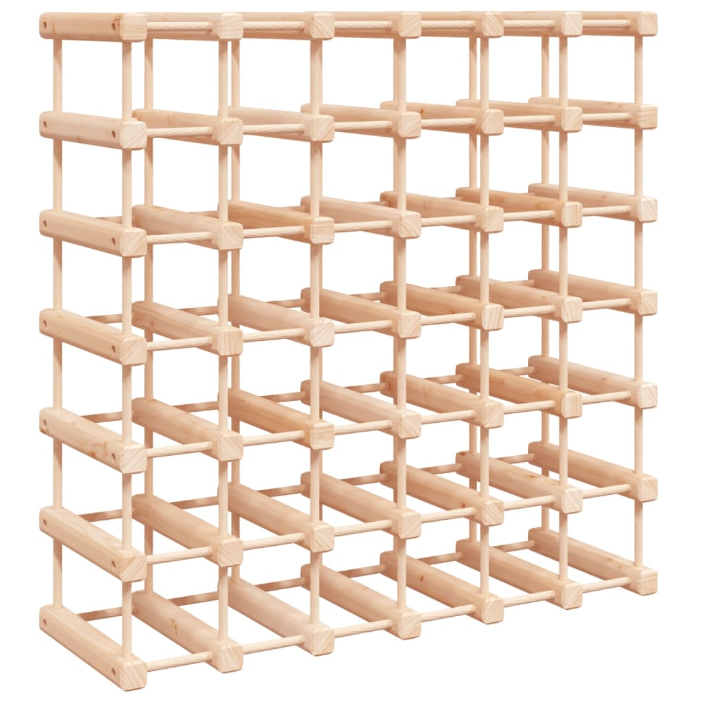 vinreol til 42 flasker 68,5x23x68,5 cm massivt fyrretræ