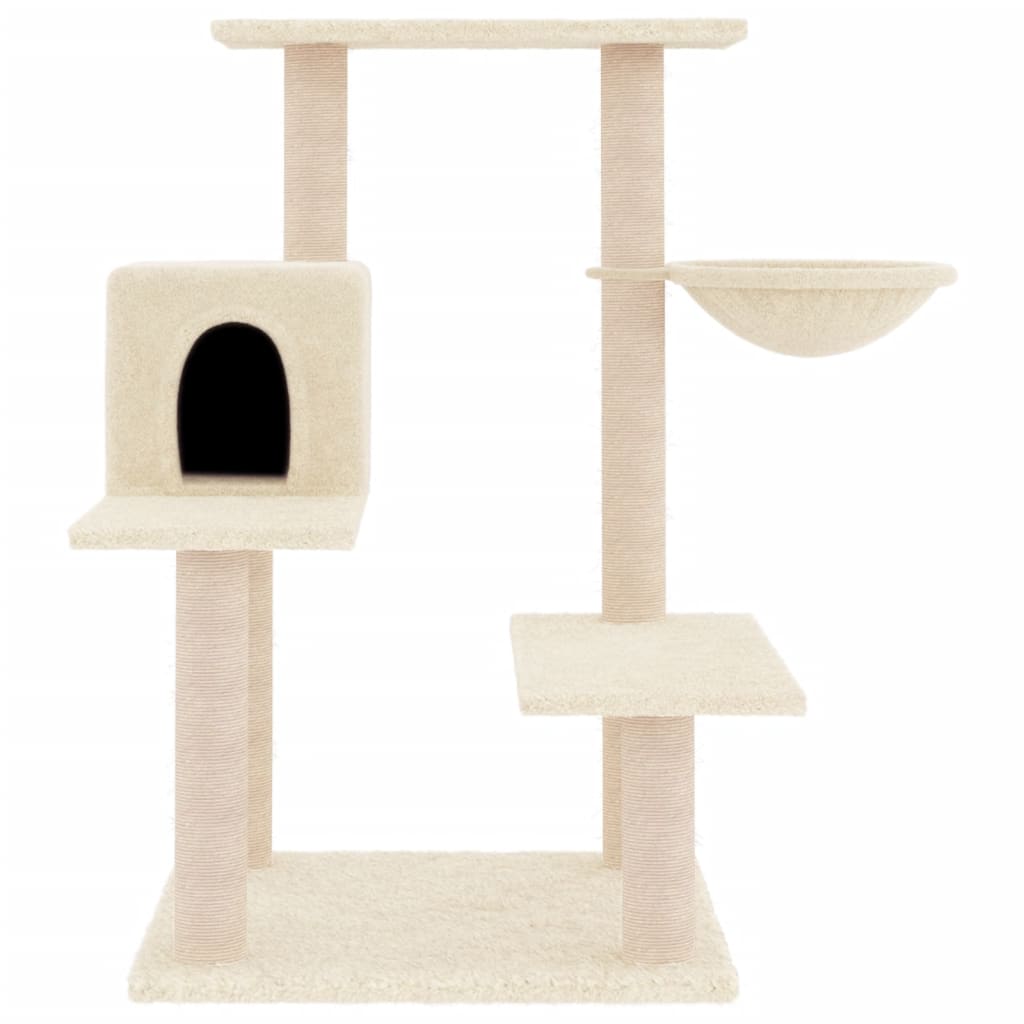 kradsetræ med sisalstolper 82,5 cm cremefarvet