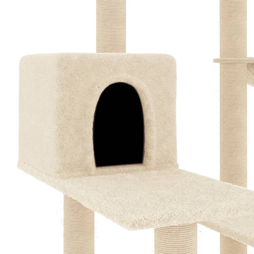 kradsetræ med sisalstolper 82,5 cm cremefarvet