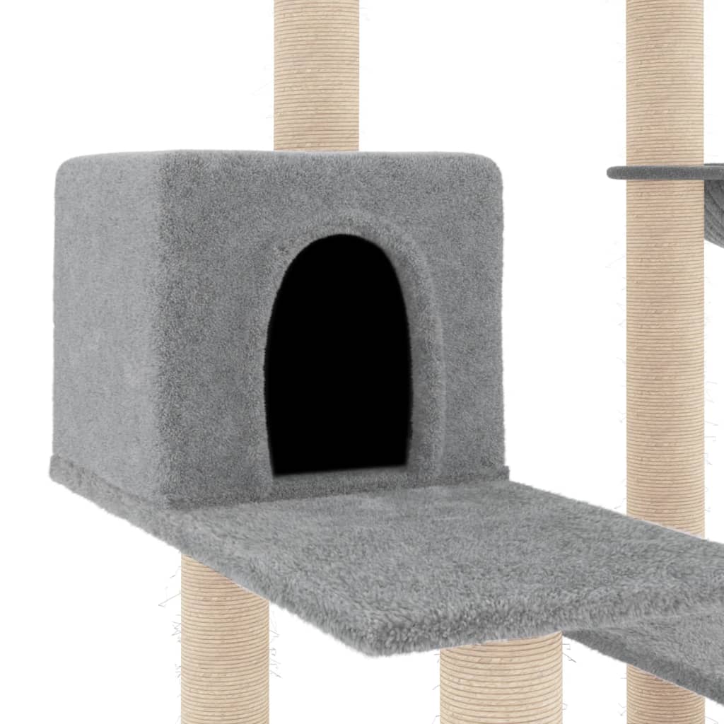 kradsetræ med sisalstolper 82,5 cm lysegrå