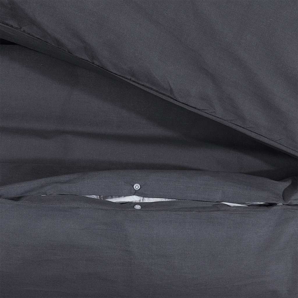 dynebetræksæt sort og hvid 260x240 cm bomuld