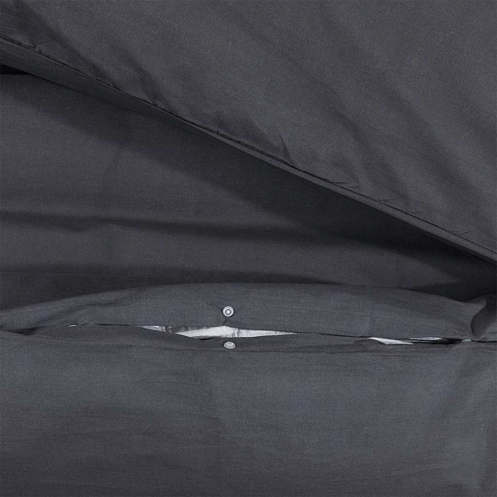 dynebetræksæt sort og hvid 200x200 cm bomuld