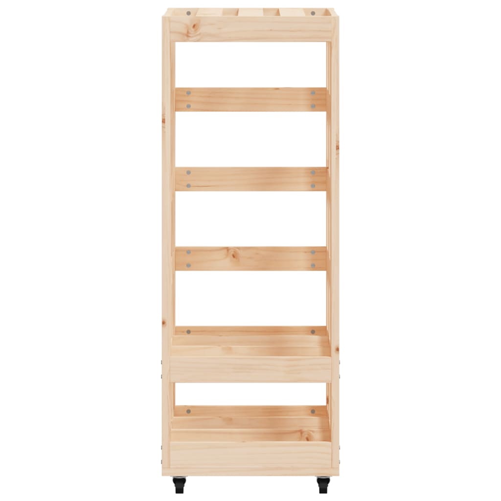 brændestativ med hjul 40x49x110 cm massivt fyrretræ
