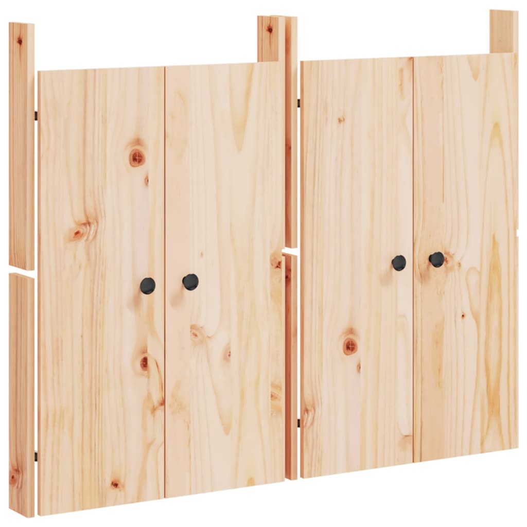 låge til udendørs køkkenskab MEPPEL 2 stk. 50x9x82 cm massivt fyrretræ