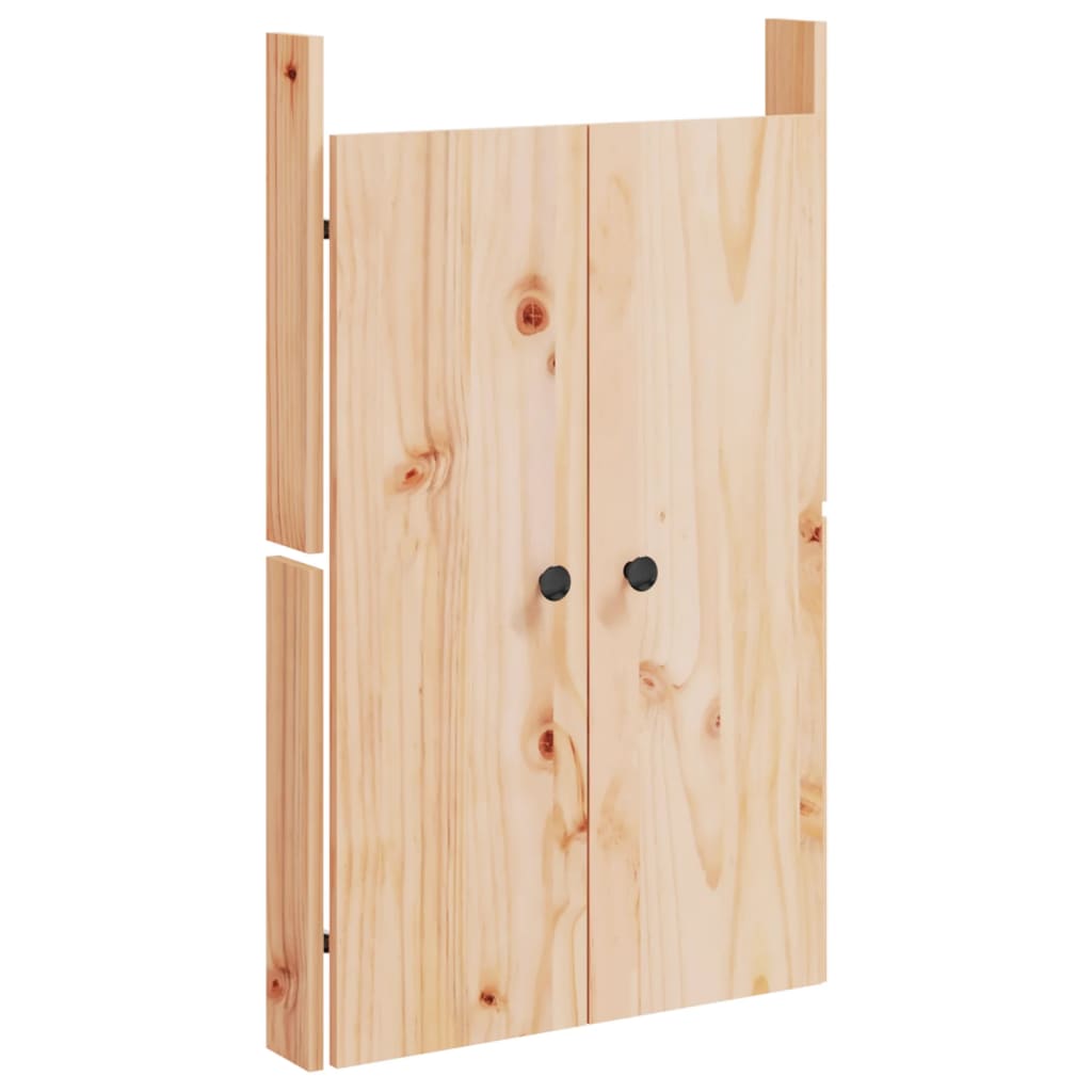 låge til udendørs køkkenskab MEPPEL 2 stk. 50x9x82 cm massivt fyrretræ