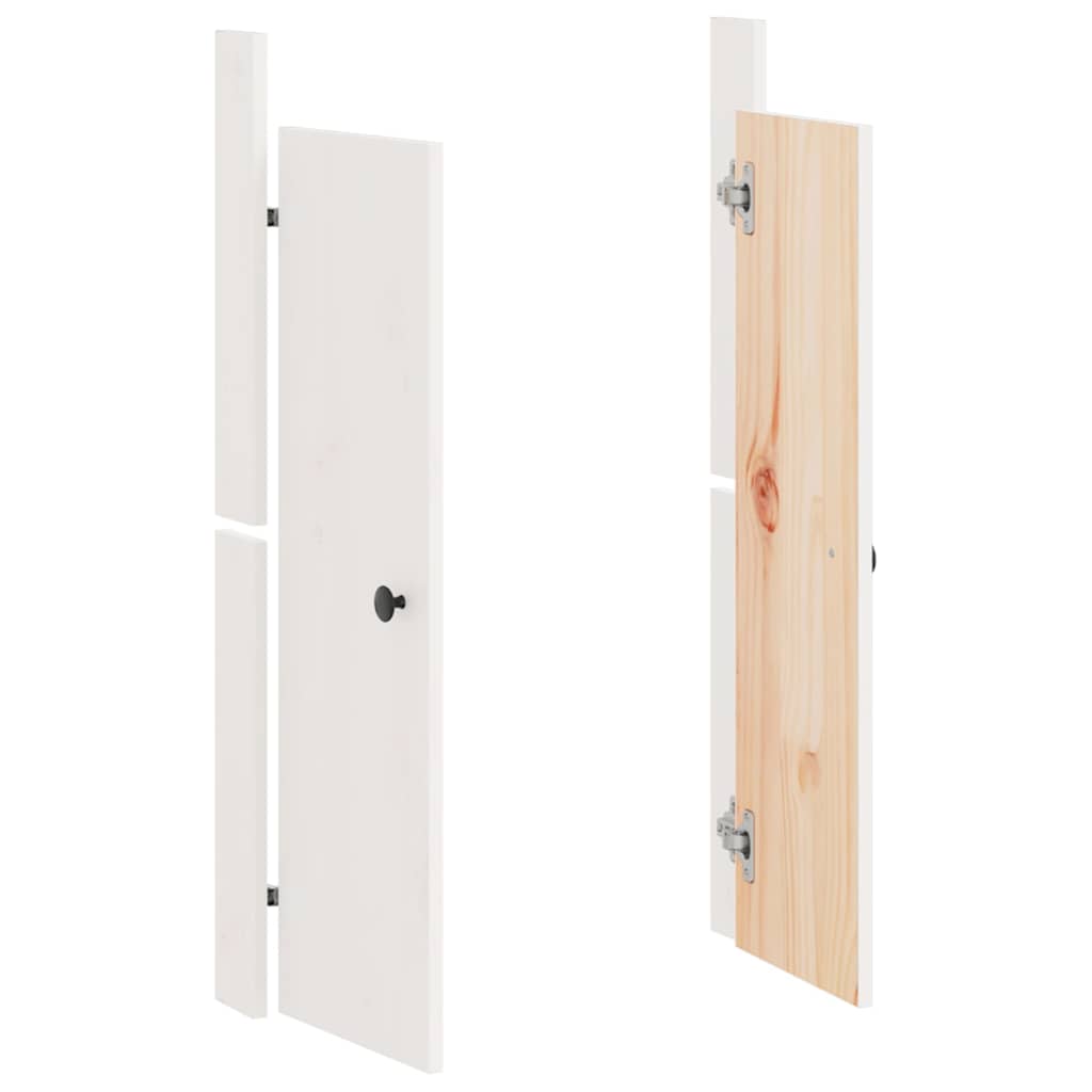 låge til udendørs køkkenskab MEPPEL 50x9x82 cm massivt fyrretræ hvid