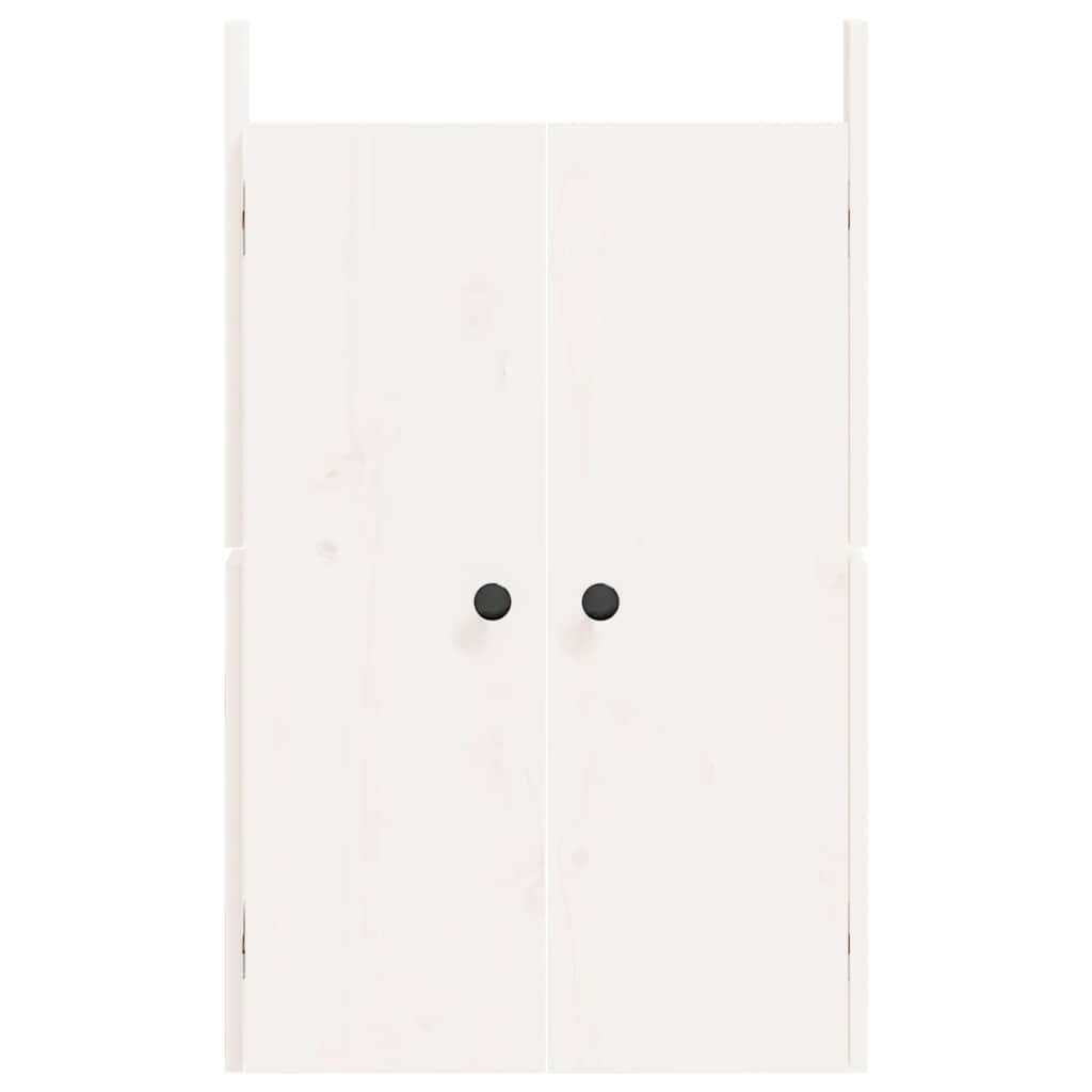 låge til udendørs køkkenskab MEPPEL 50x9x82 cm massivt fyrretræ hvid