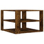sofabord 58x58x40 cm konstrueret træ røget egetræsfarve