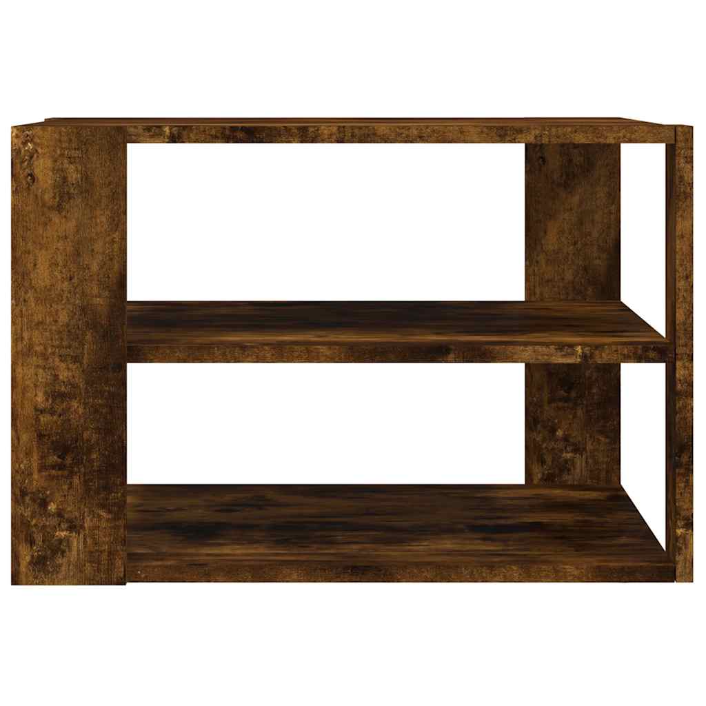 sofabord 58x58x40 cm konstrueret træ røget egetræsfarve