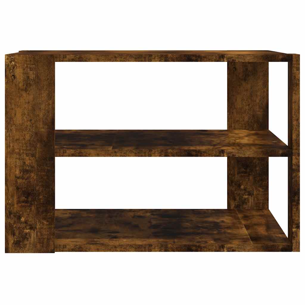 sofabord 58x58x40 cm konstrueret træ røget egetræsfarve