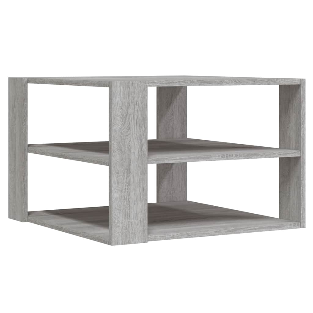 sofabord 58x58x40 cm konstrueret træ grå sonoma-eg