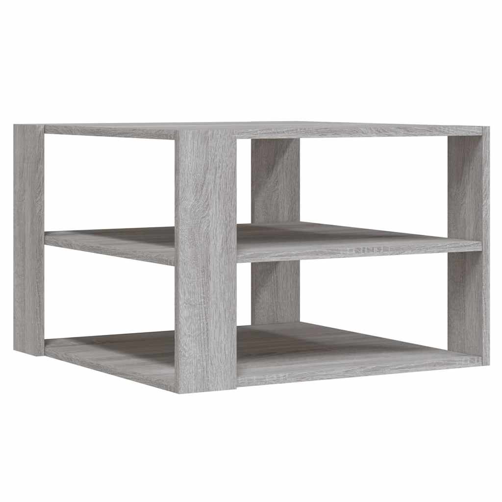 sofabord 58x58x40 cm konstrueret træ grå sonoma-eg