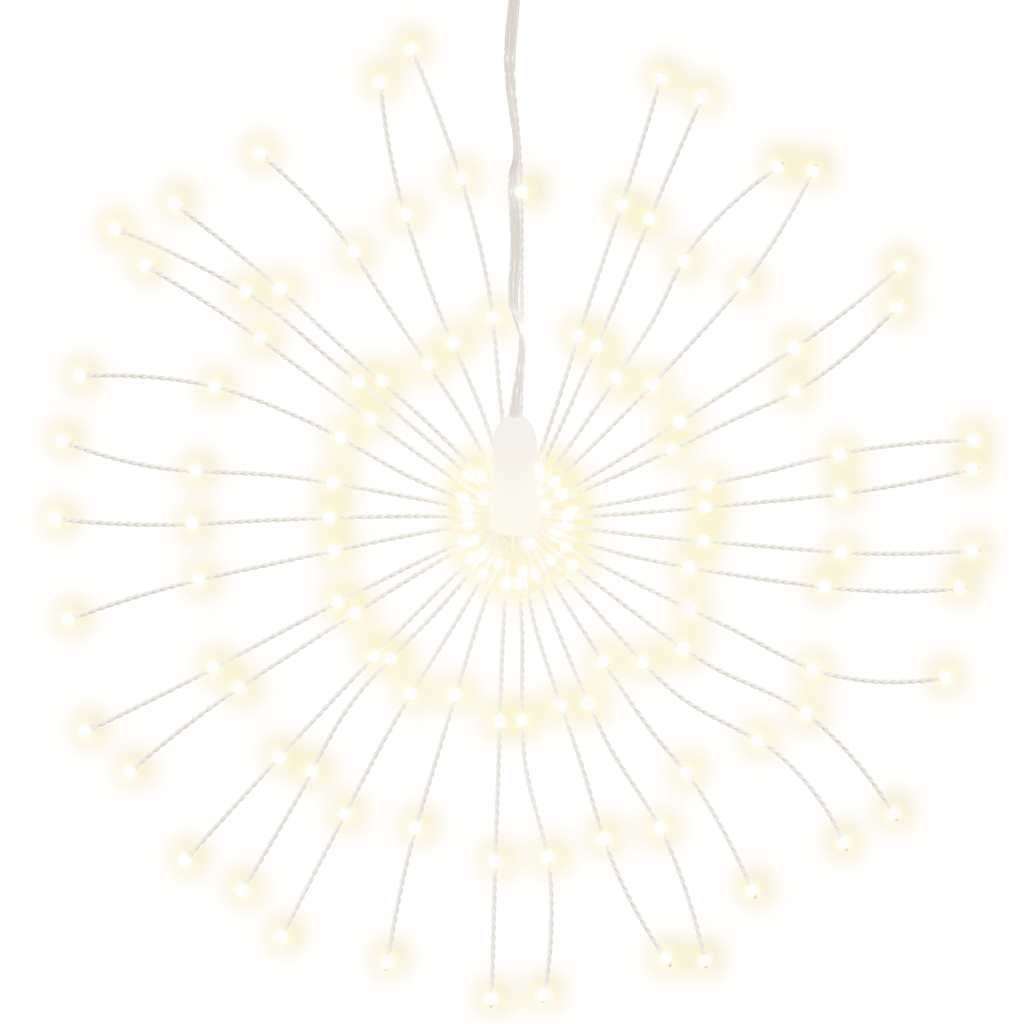 lysende starburst-dekoration 140 LED'er 17 cm varmt hvidt lys