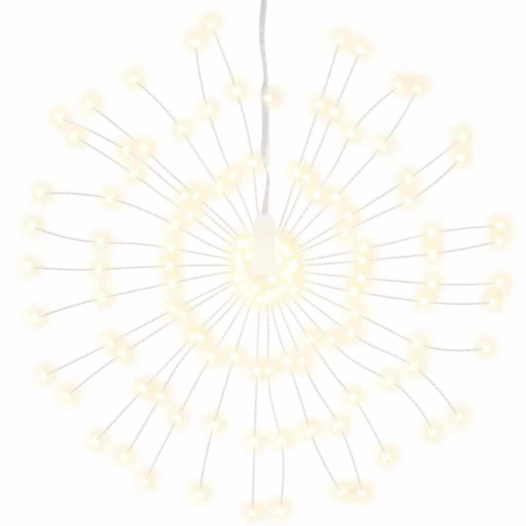 lysende starburst-dekoration 4 stk. 140 LED'er 17 cm varm hvid