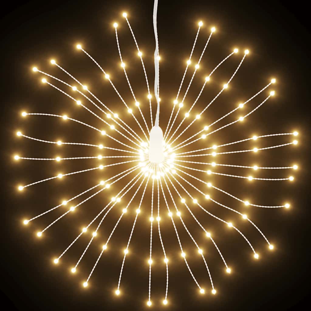 lysende starburst-dekoration 4 stk. 140 LED'er 17 cm varm hvid