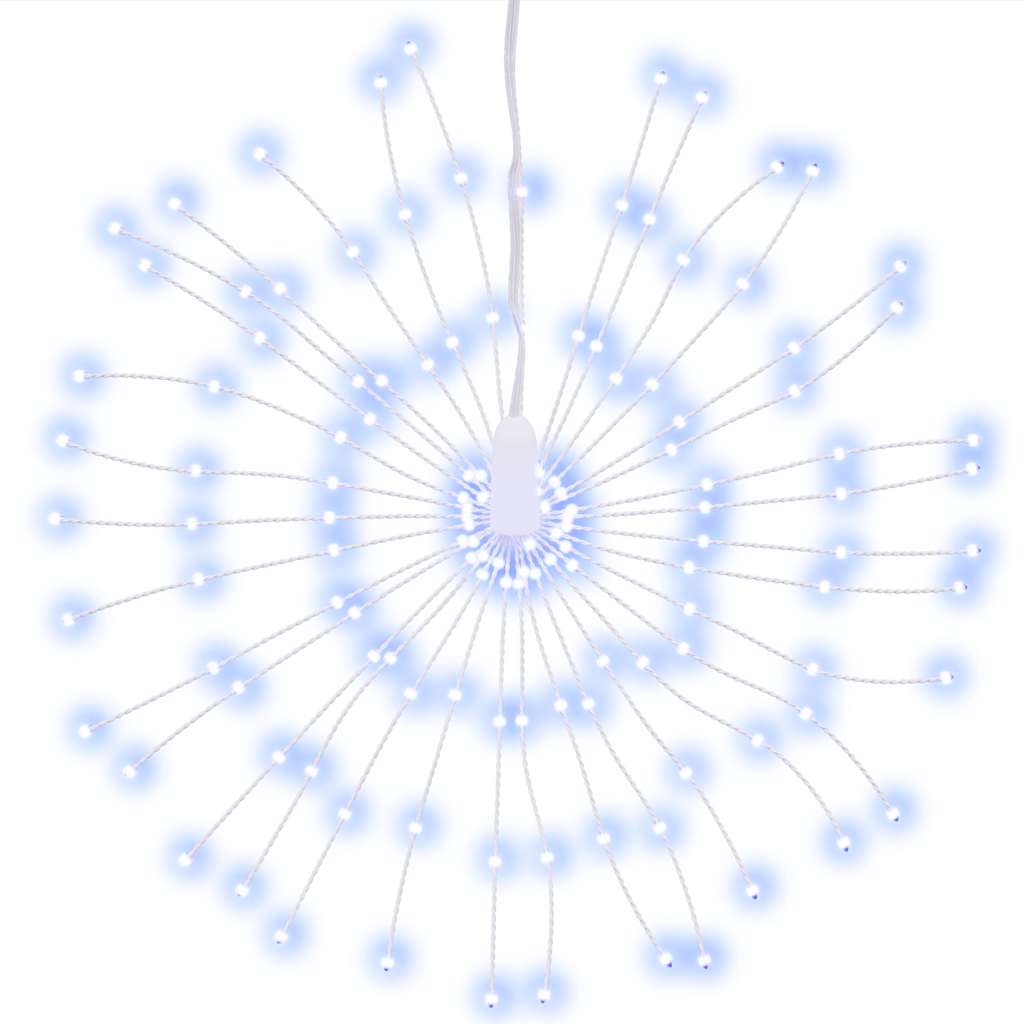 lysende starburst-dekoration 140 LED'er 17 cm koldt hvidt lys