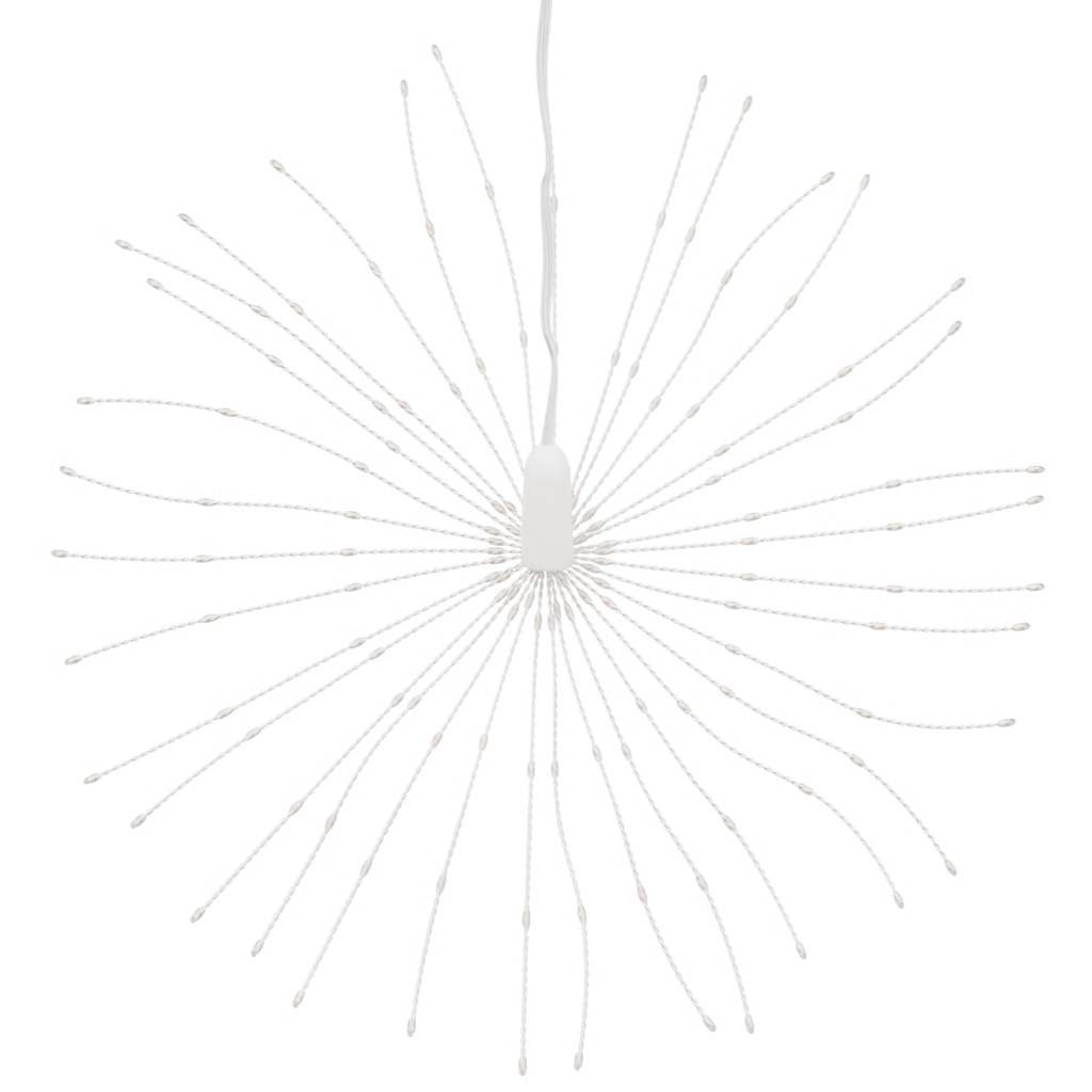 lysende starburst-dekoration 140 LED'er 17 cm koldt blåt lys