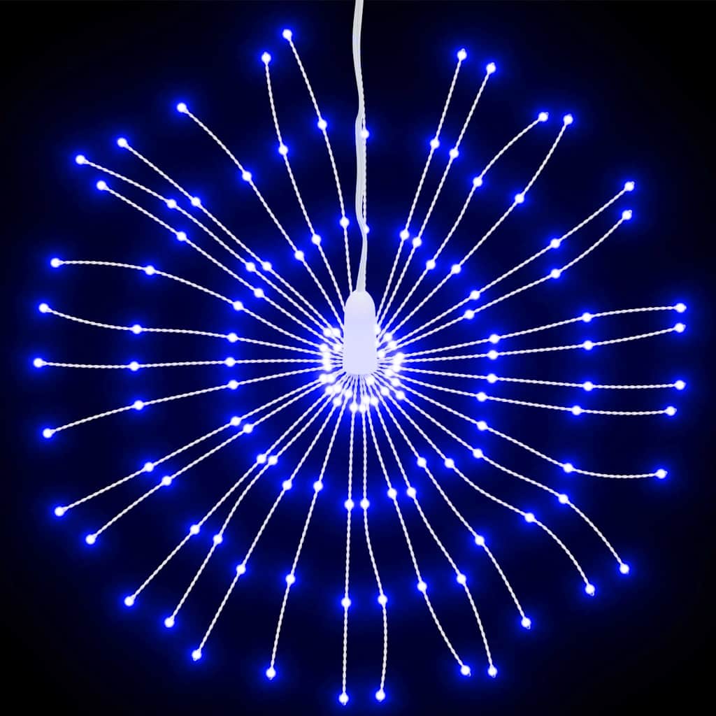 lysende starburst-dekoration 4 stk. 140 LED'er 17 cm blåt lys