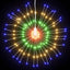 lysende starburst-dekoration 140 LED'er 17 cm flerfarvet lys