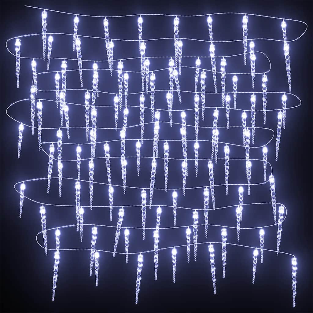 jule-istaplys 200 LED'er kold hvid 20 m akryl PVC