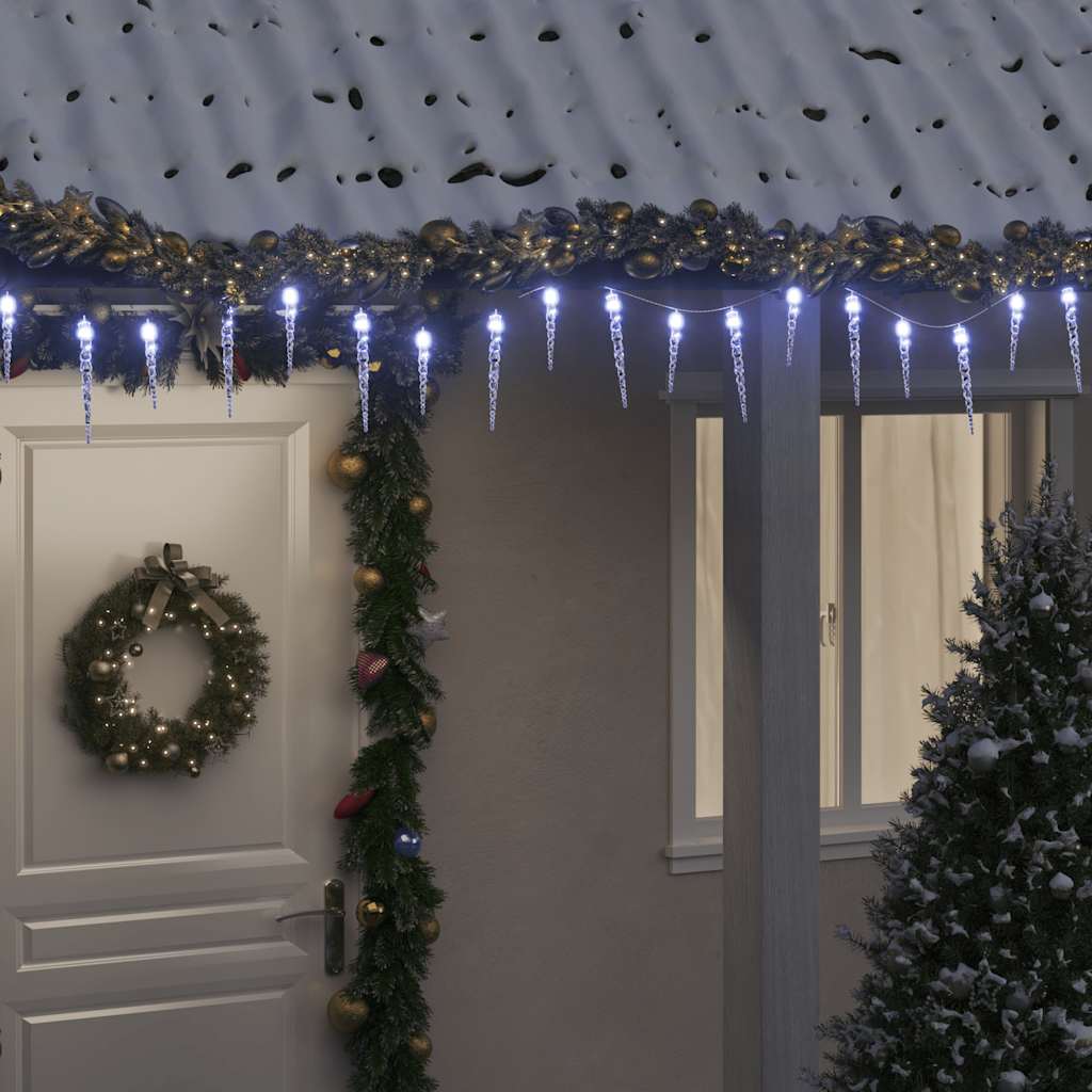 jule-istaplys 200 LED'er kold hvid 20 m akryl PVC