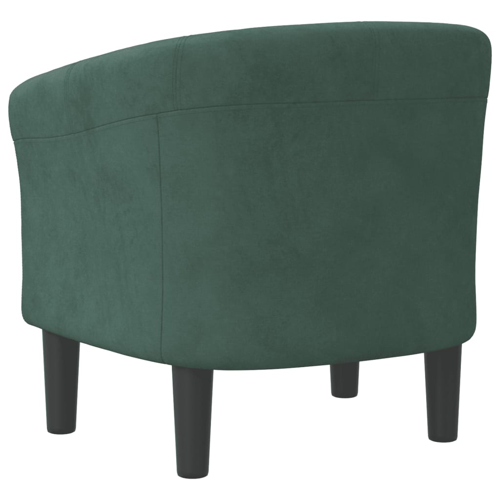lænestol velour mørkegrøn