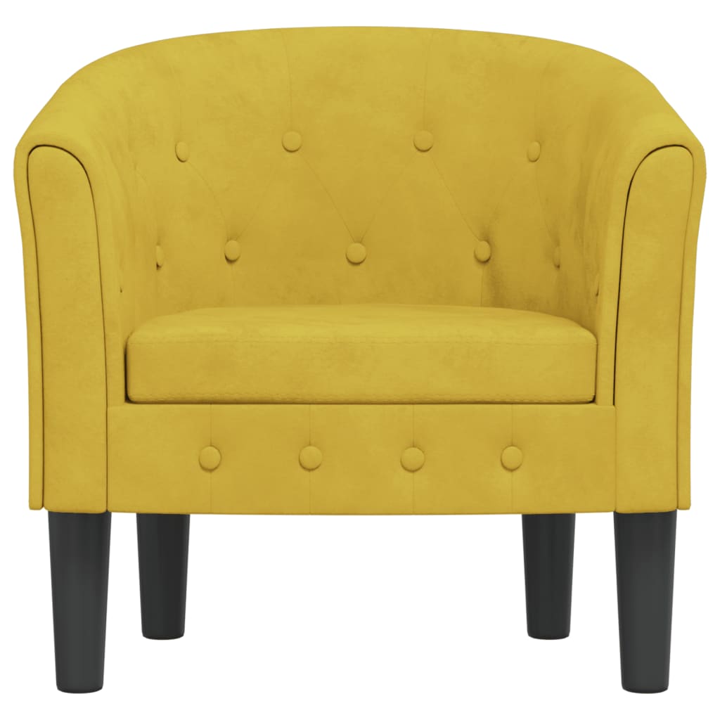 lænestol velour gul