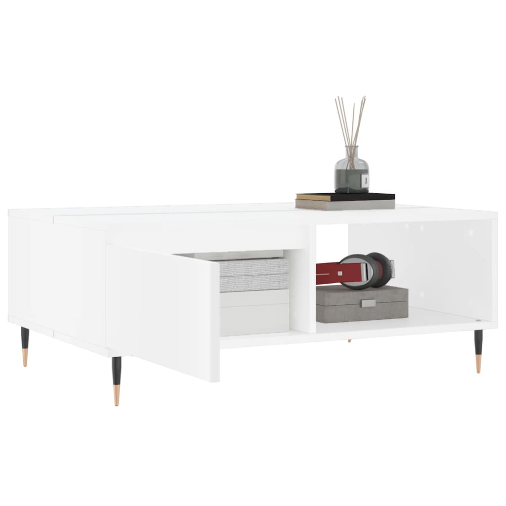 sofabord 90x60x35 cm konstrueret træ hvid