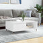 sofabord 90x60x35 cm konstrueret træ hvid