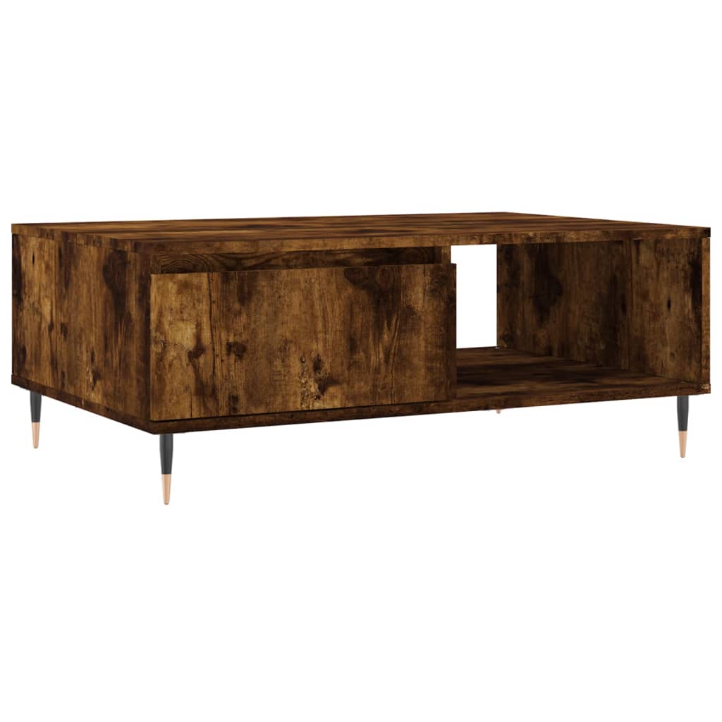 sofabord 90x60x35 cm konstrueret træ røget egetræsfarve