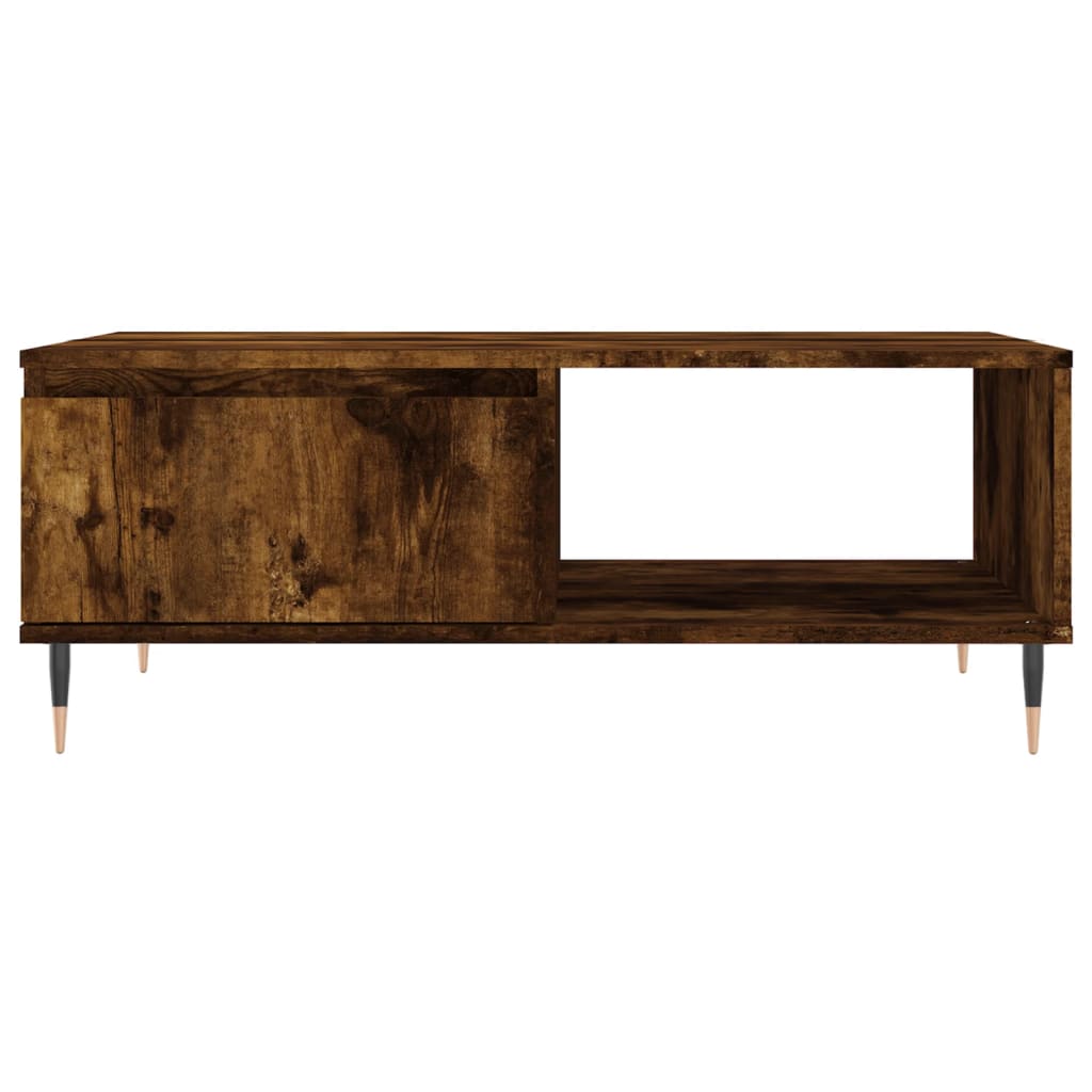 sofabord 90x60x35 cm konstrueret træ røget egetræsfarve