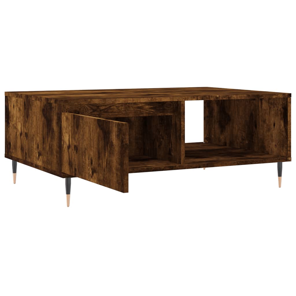 sofabord 90x60x35 cm konstrueret træ røget egetræsfarve