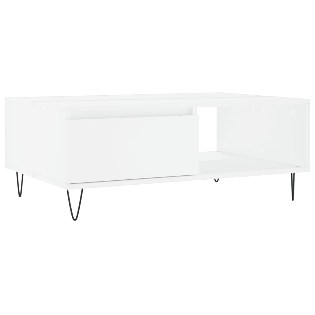 sofabord 90x60x35 cm konstrueret træ hvid