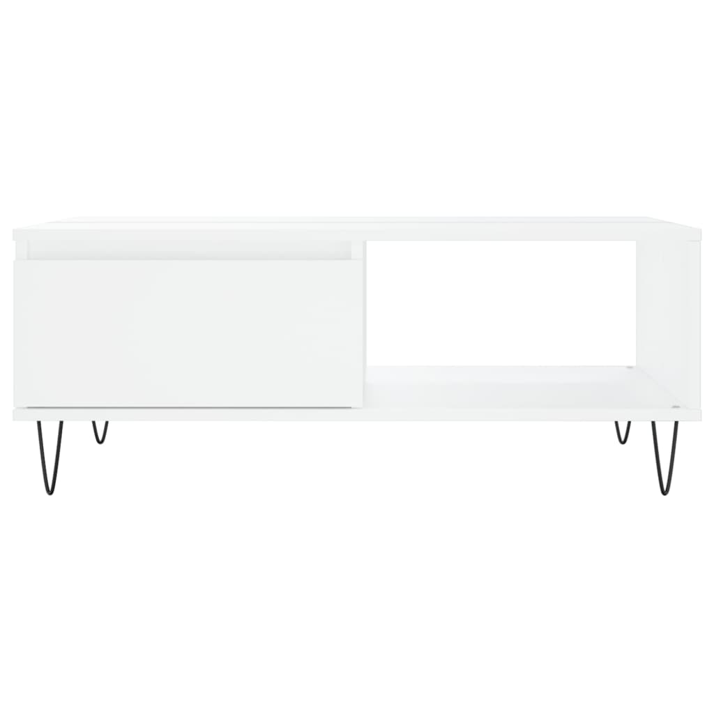 sofabord 90x60x35 cm konstrueret træ hvid