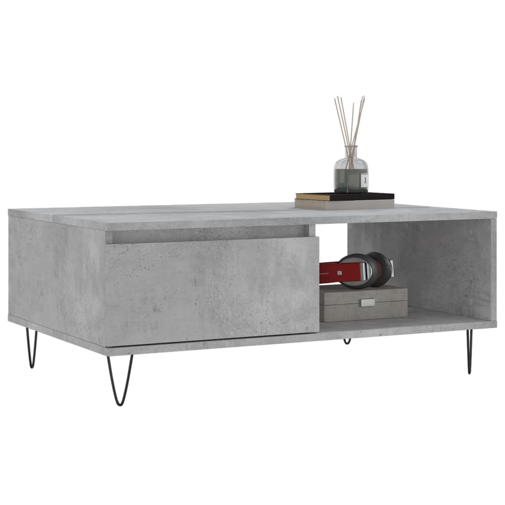 sofabord 90x60x35 cm konstrueret træ betongrå