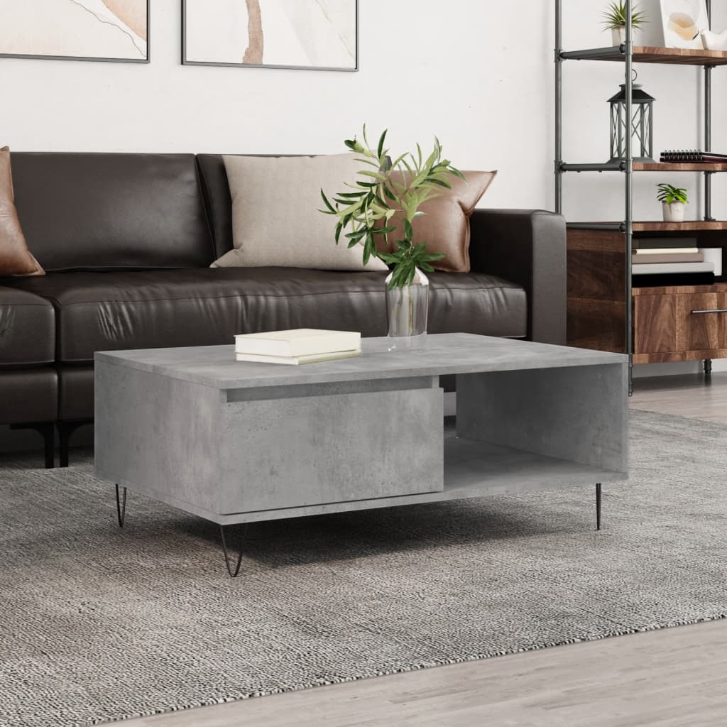 sofabord 90x60x35 cm konstrueret træ betongrå