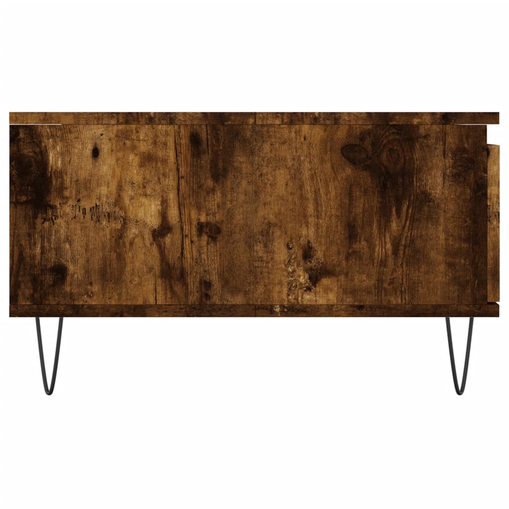 sofabord 90x60x35 cm konstrueret træ røget egetræsfarve
