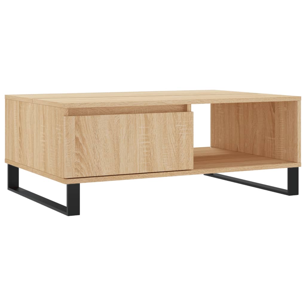 sofabord 90x60x35 cm konstrueret træ sonoma-eg