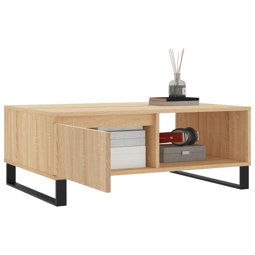 sofabord 90x60x35 cm konstrueret træ sonoma-eg