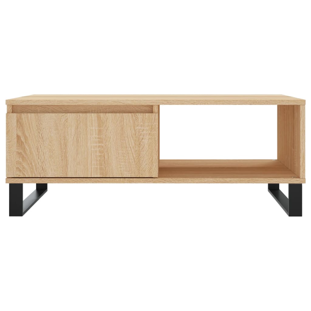 sofabord 90x60x35 cm konstrueret træ sonoma-eg