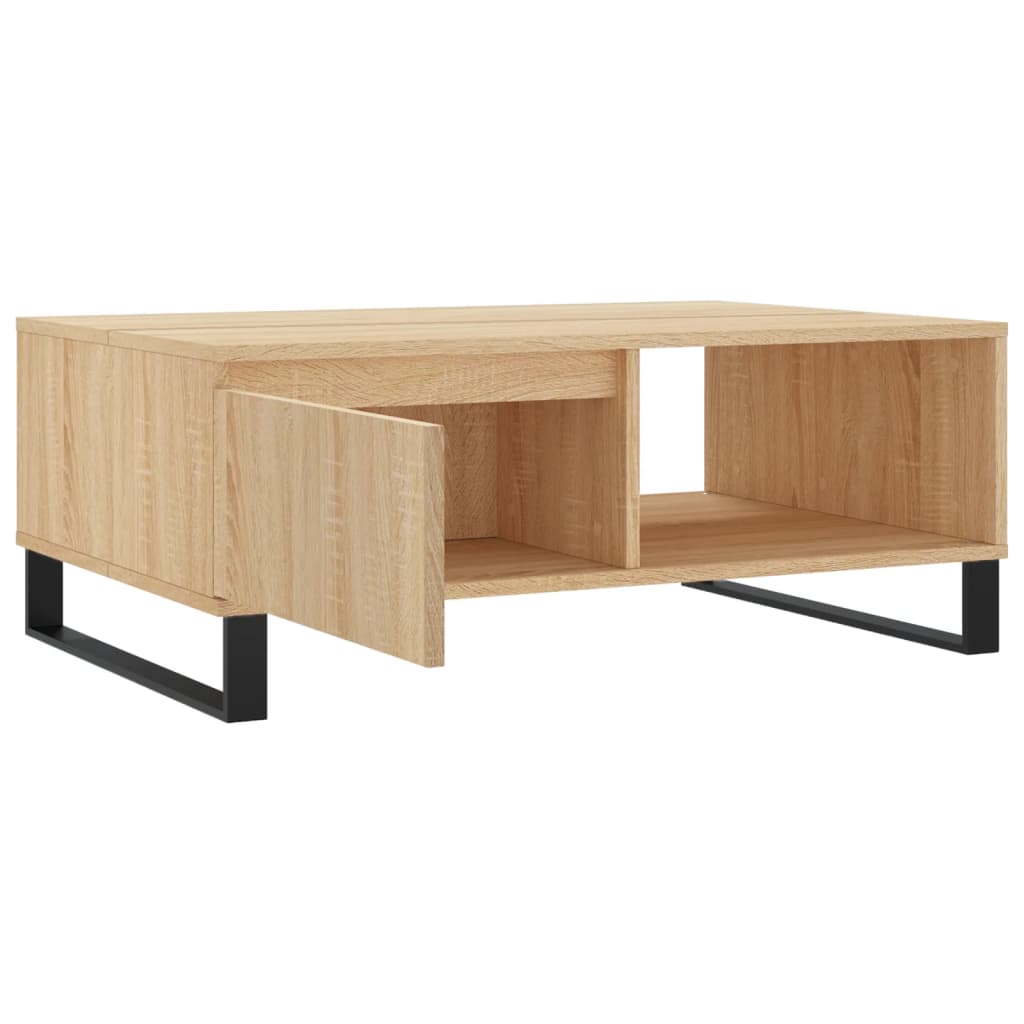 sofabord 90x60x35 cm konstrueret træ sonoma-eg