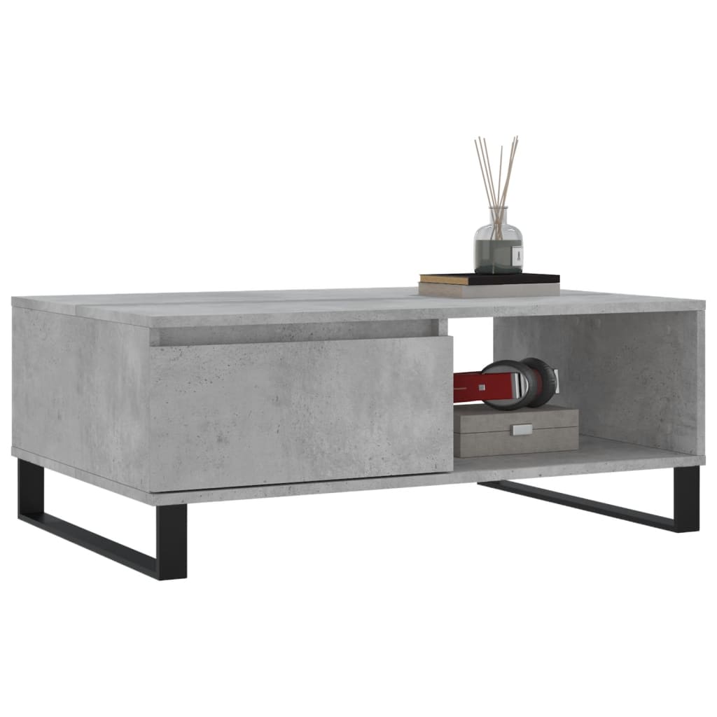 sofabord 90x60x35 cm konstrueret træ betongrå