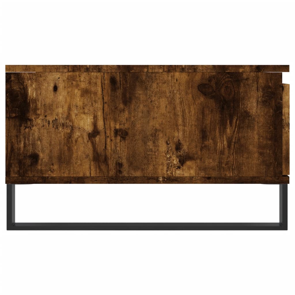 sofabord 90x60x35 cm konstrueret træ røget egetræsfarve