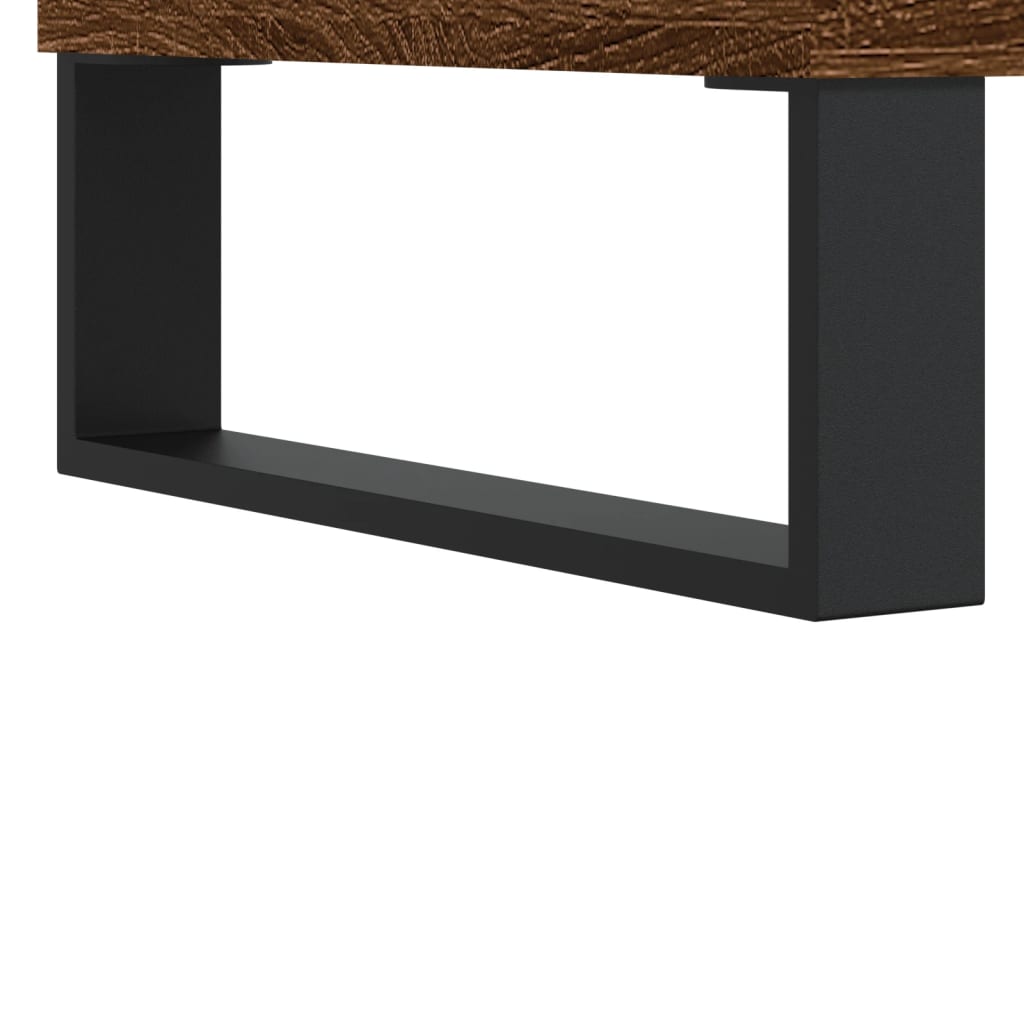 sofabord 90x60x35 cm konstrueret træ brun egetræsfarve
