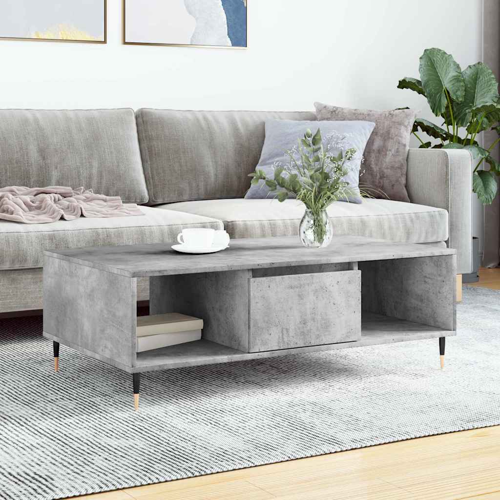sofabord 104x60x35 cm konstrueret træ betongrå