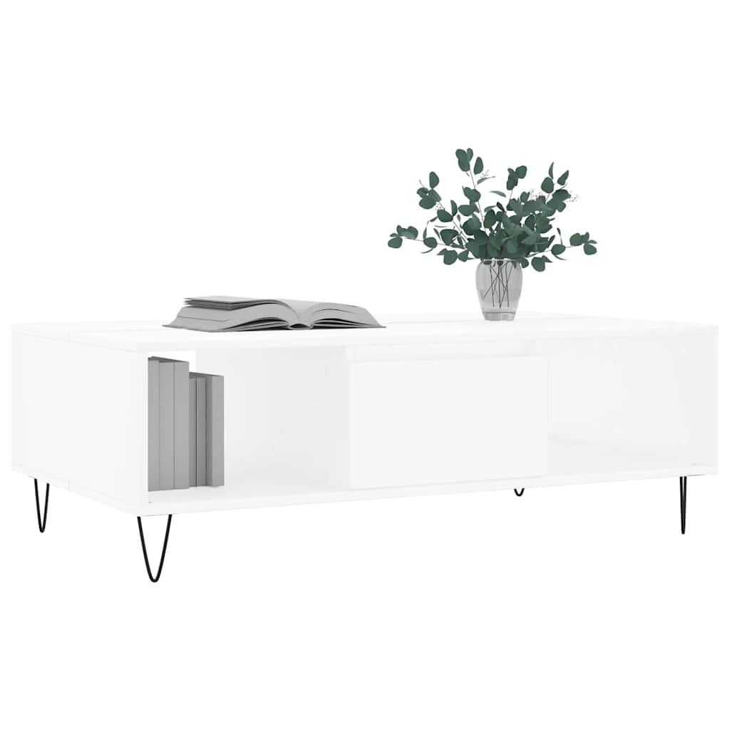sofabord 104x60x35 cm konstrueret træ hvid