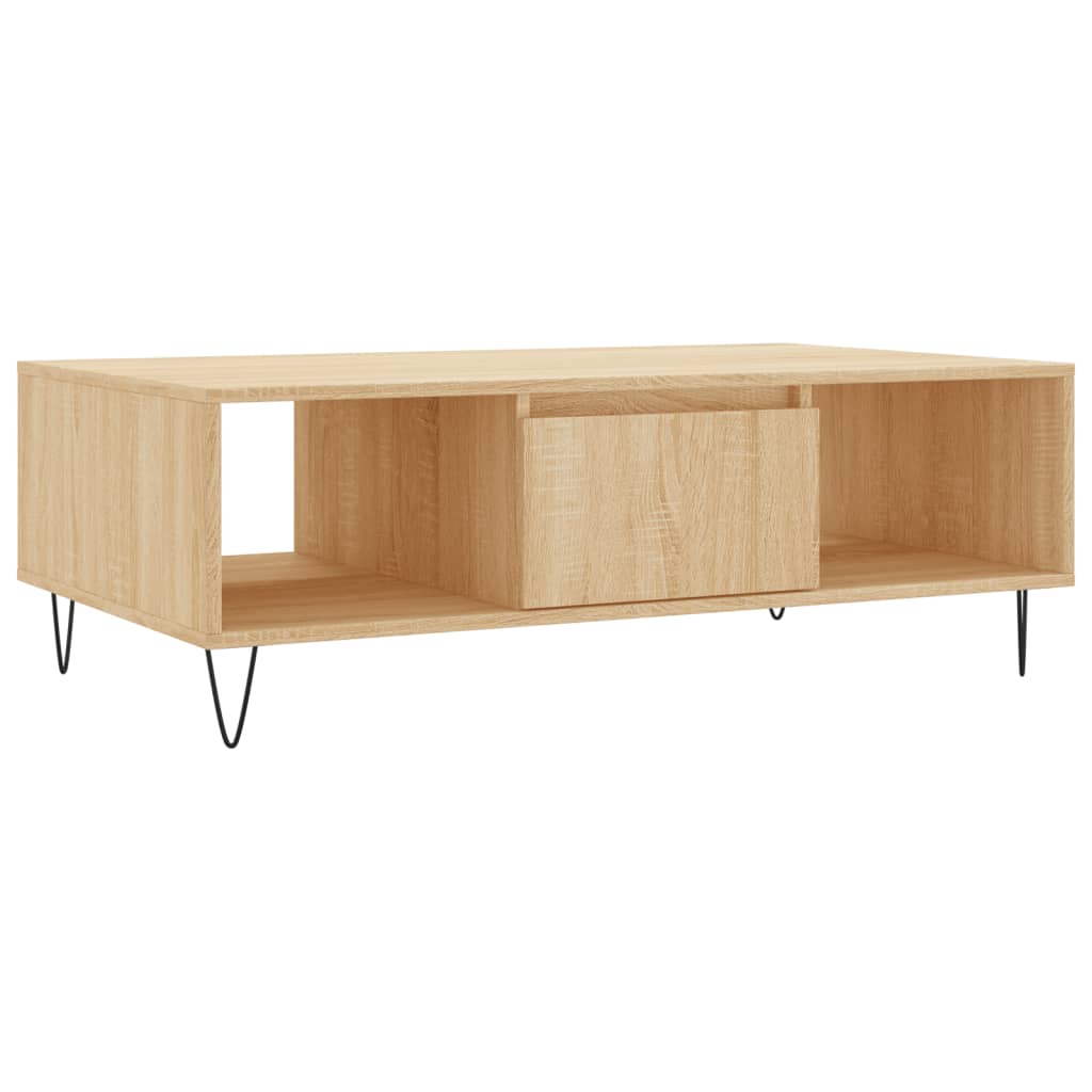 sofabord 104x60x35 cm konstrueret træ sonoma-eg